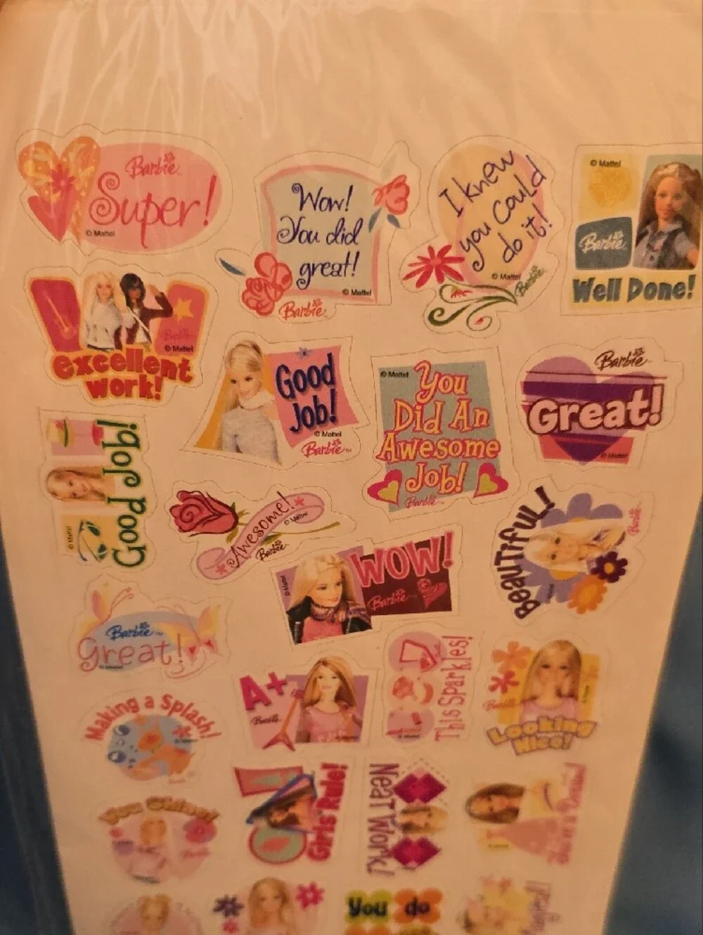 Vintage 2005 Barbie Reward Stickers Pack